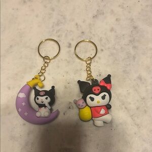 Kuromi keychains NWOT